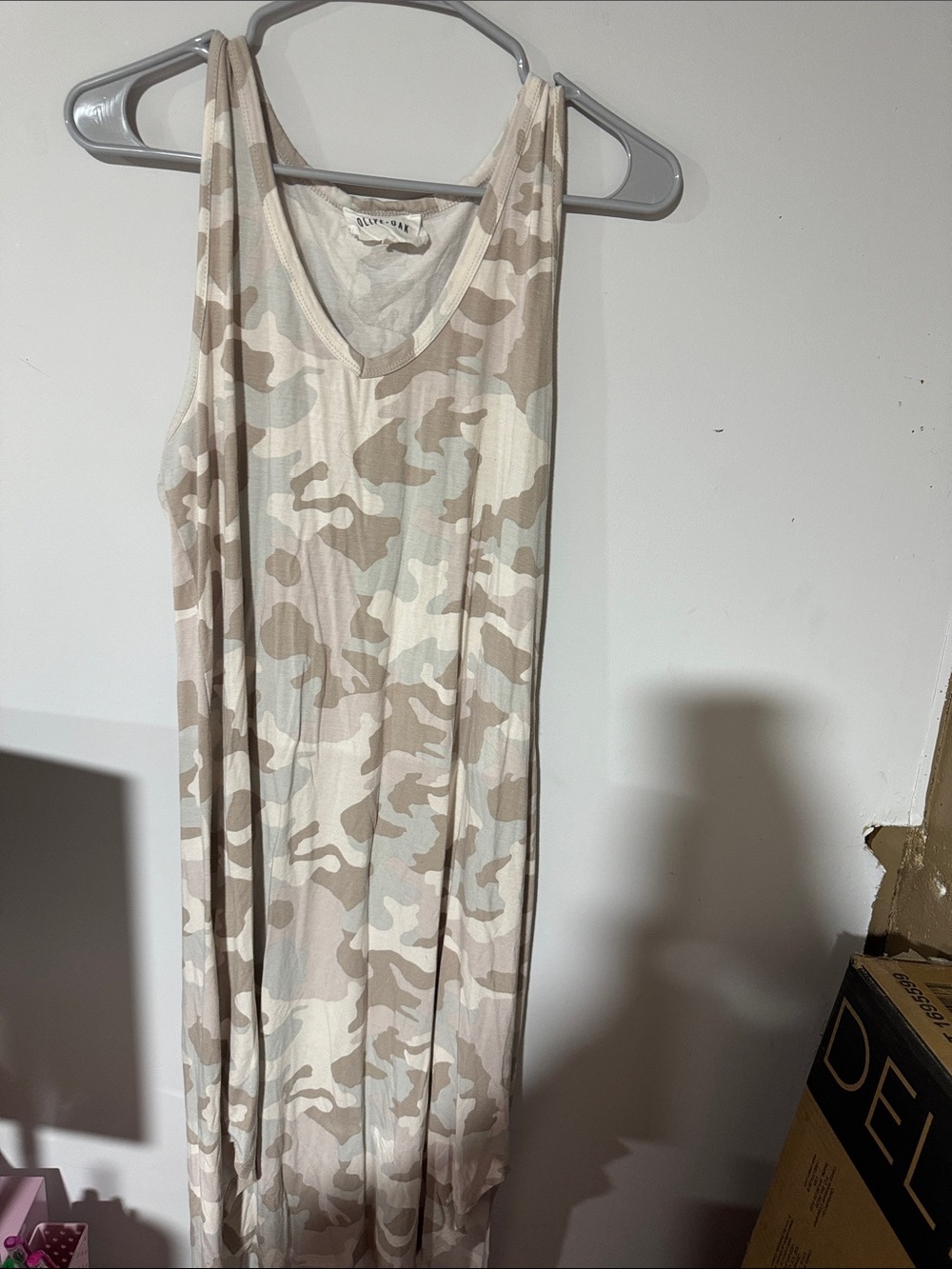 Olive & Oak Neutral Camo Maxi Dress